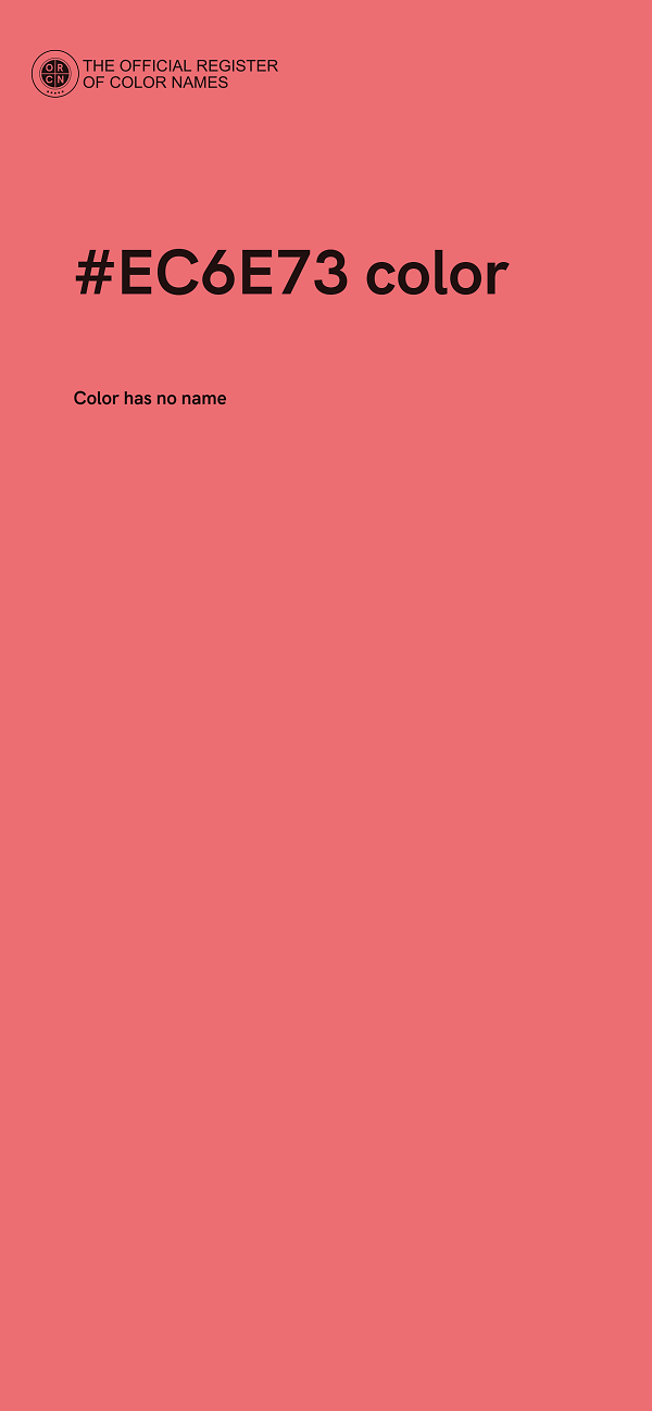 #EC6E73 color image