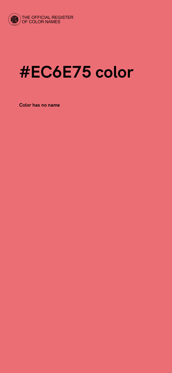 #EC6E75 color image