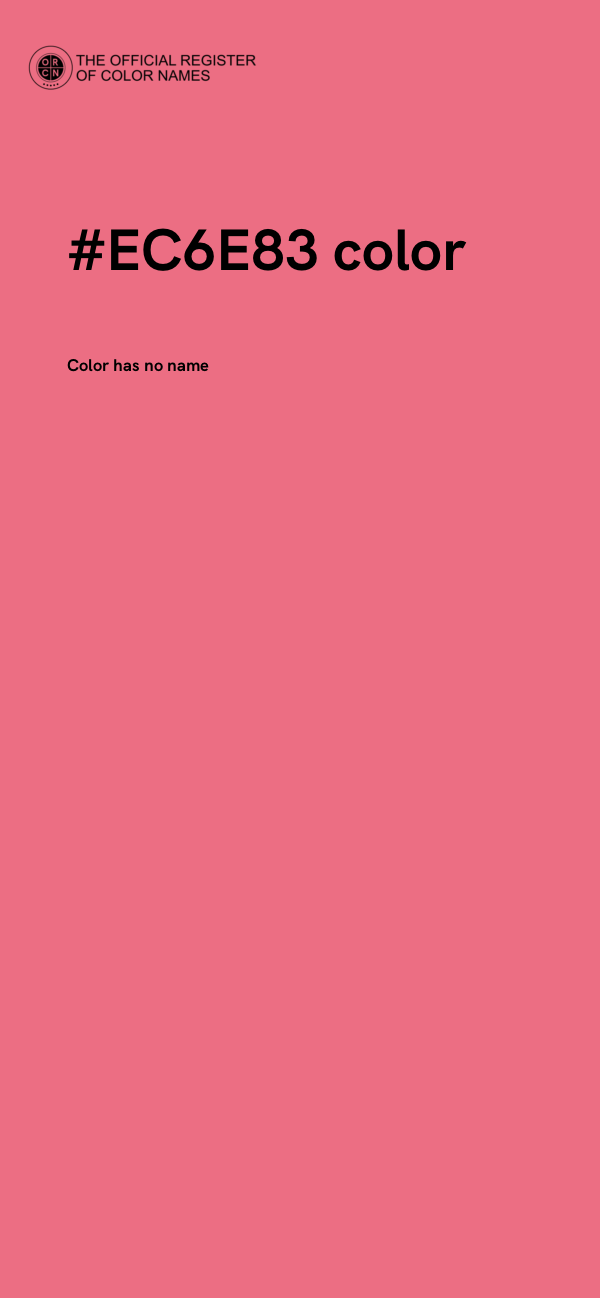 #EC6E83 color image