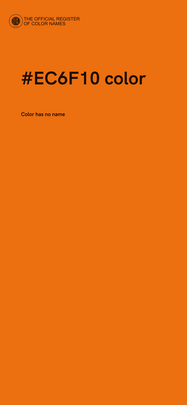 #EC6F10 color image