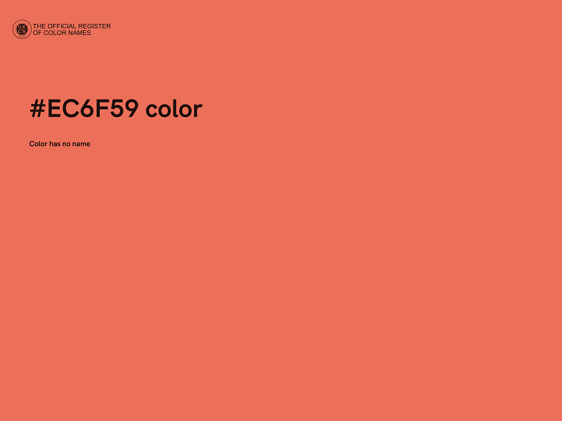 #EC6F59 color image