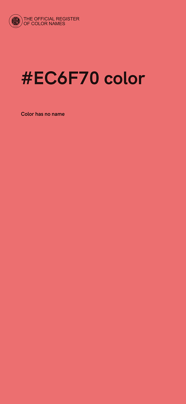 #EC6F70 color image