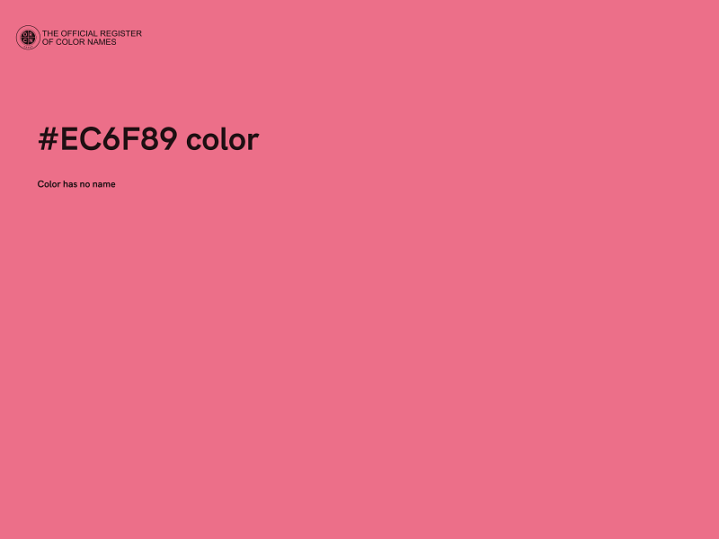 #EC6F89 color image