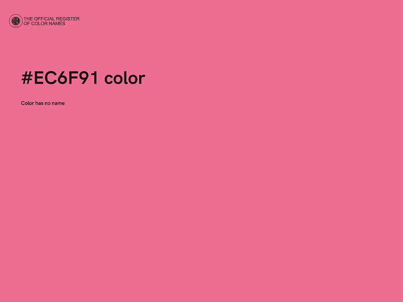 #EC6F91 color image