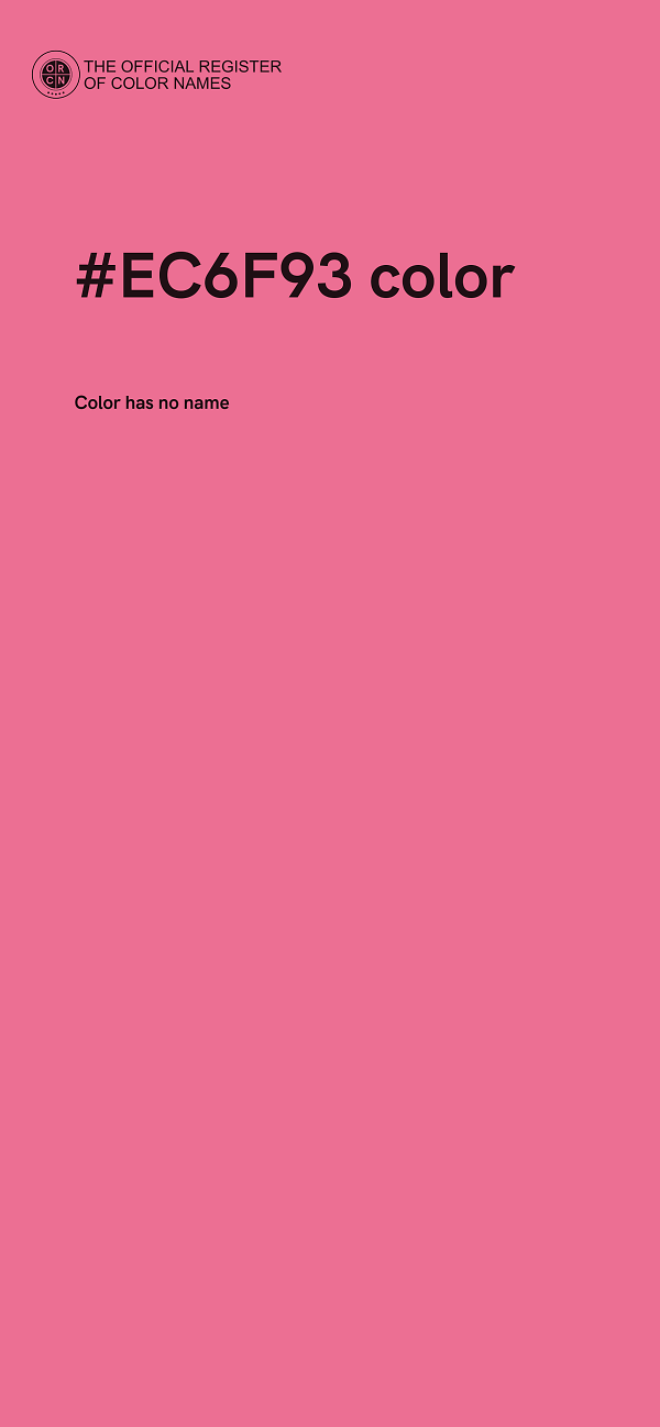 #EC6F93 color image