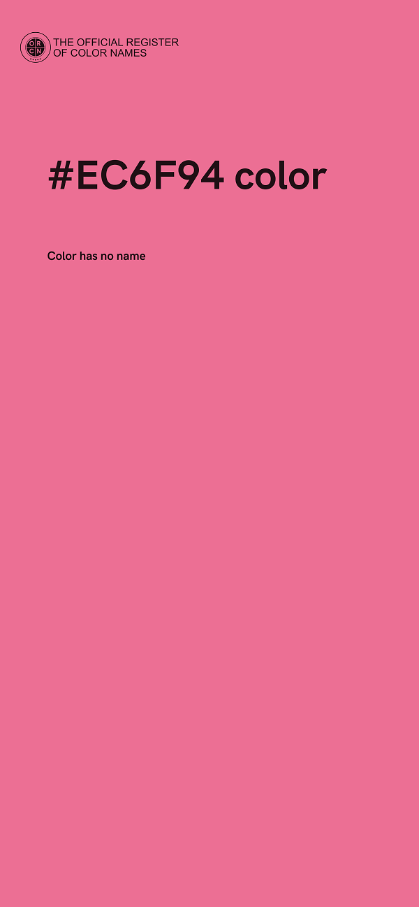 #EC6F94 color image