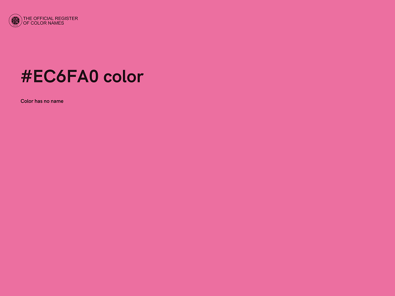 #EC6FA0 color image