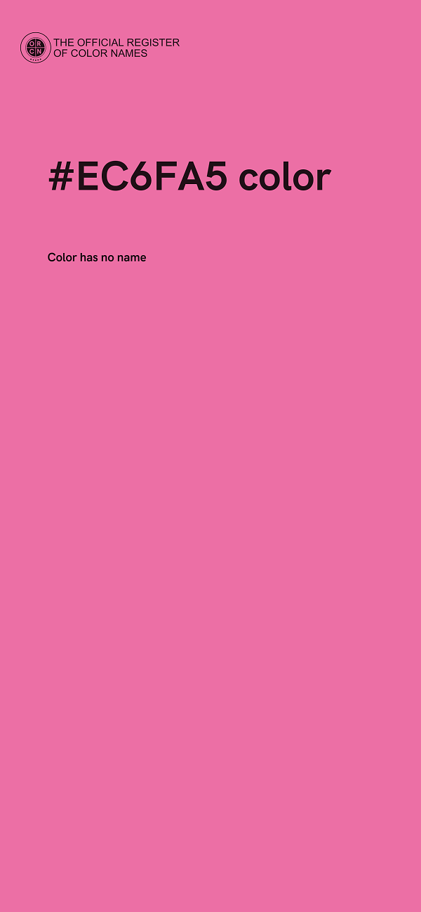 #EC6FA5 color image
