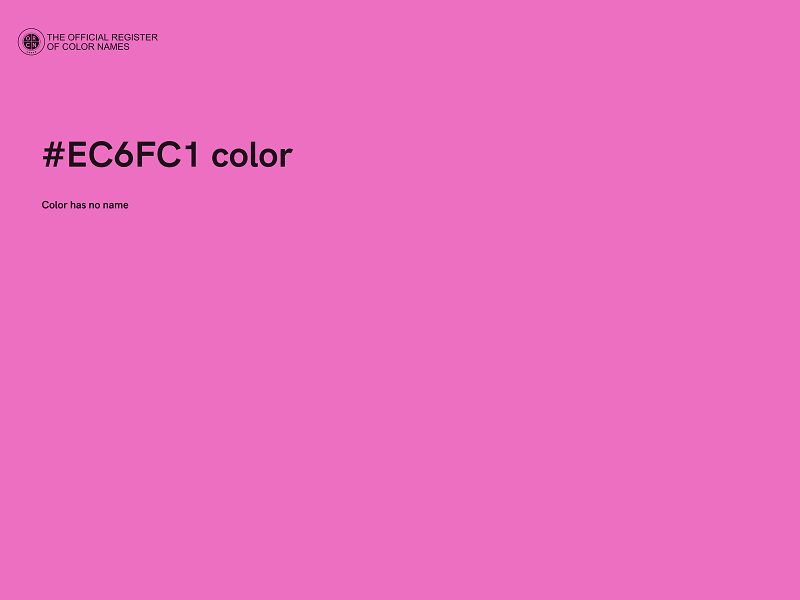 #EC6FC1 color image