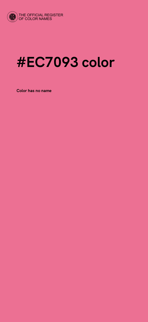 #EC7093 color image