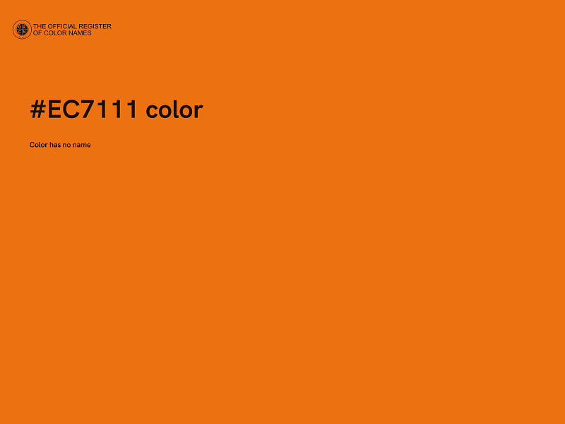 #EC7111 color image