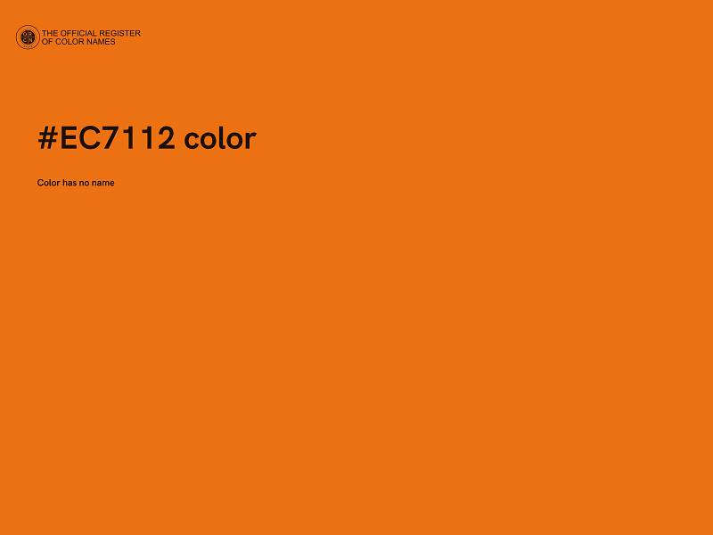 #EC7112 color image