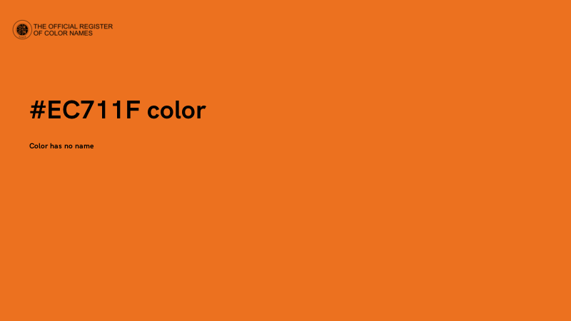 #EC711F color image