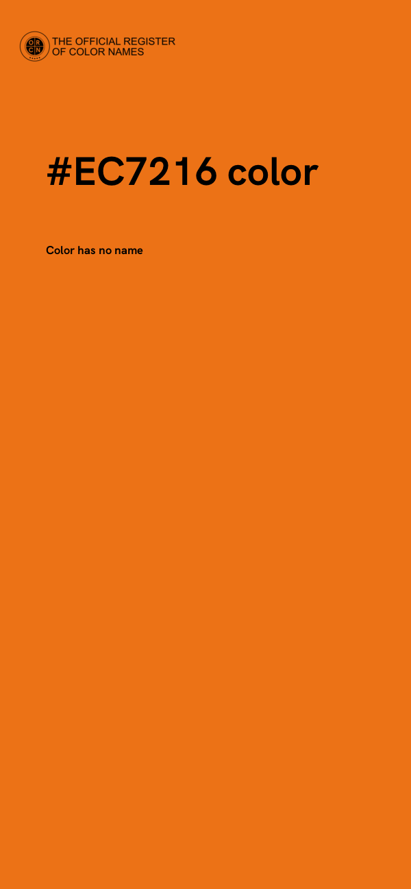 #EC7216 color image