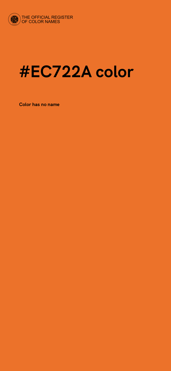 #EC722A color image
