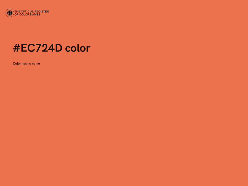 #EC724D color image