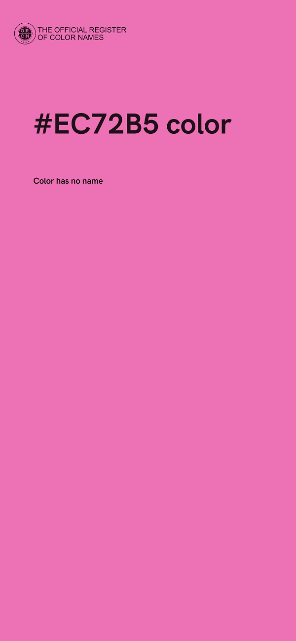 #EC72B5 color image