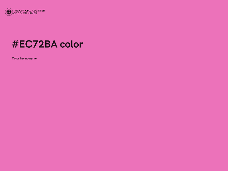 #EC72BA color image