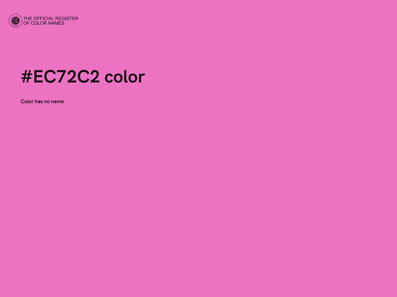 #EC72C2 color image