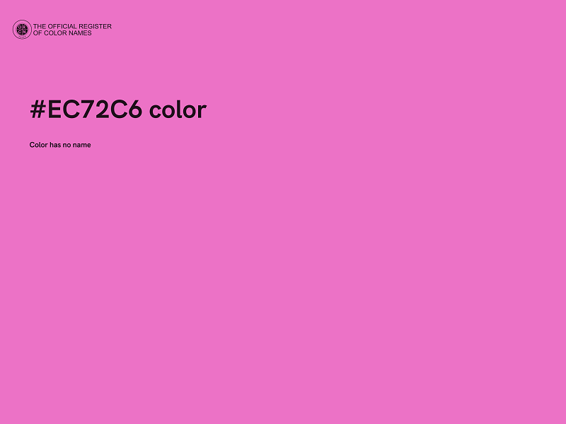 #EC72C6 color image