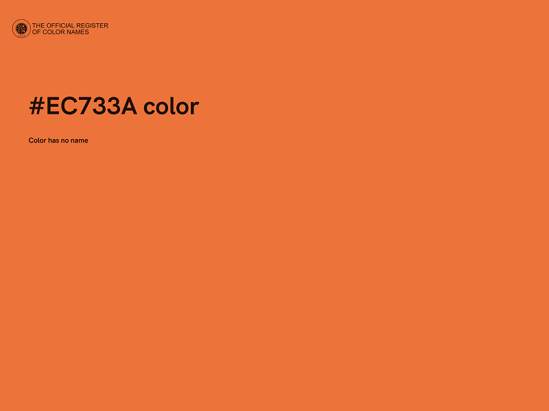 #EC733A color image