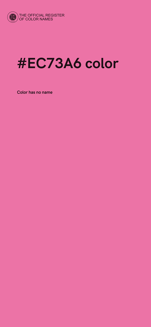 #EC73A6 color image