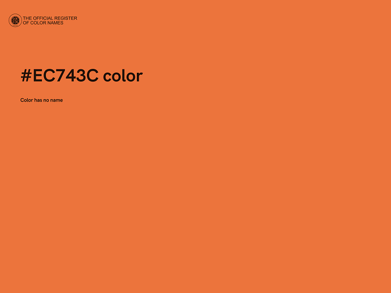 #EC743C color image