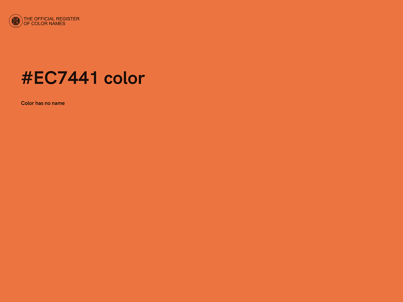 #EC7441 color image