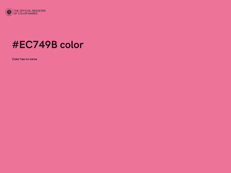 #EC749B color image