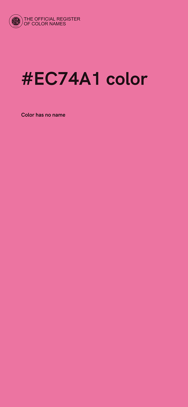 #EC74A1 color image