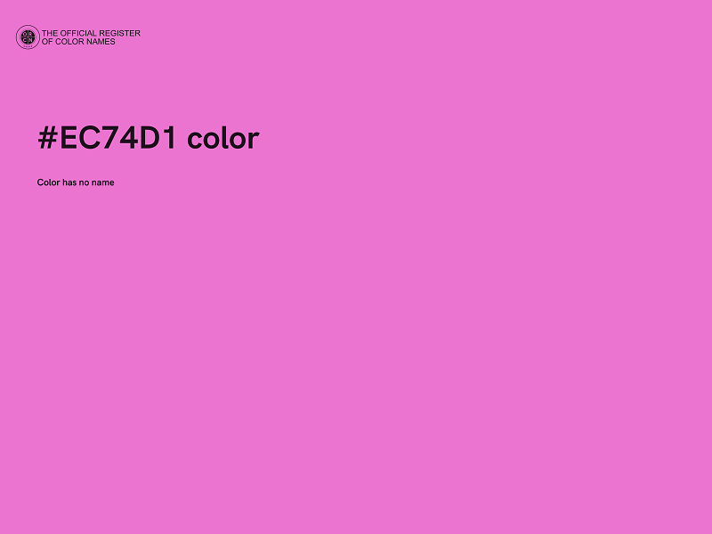 #EC74D1 color image