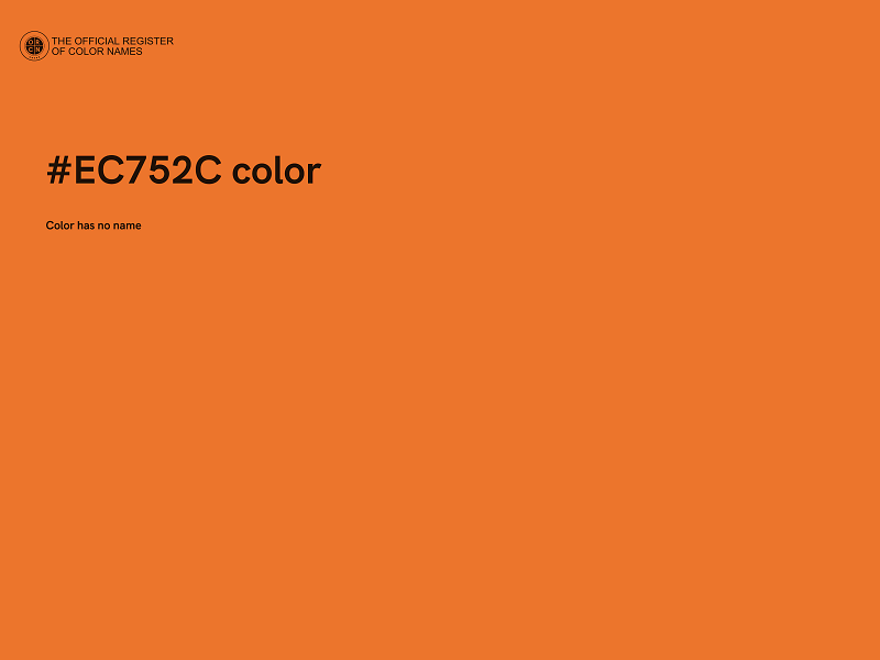 #EC752C color image