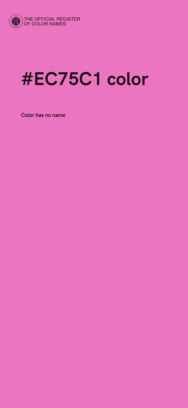 #EC75C1 color image