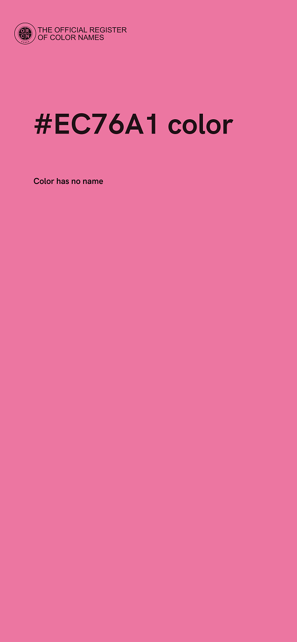 #EC76A1 color image