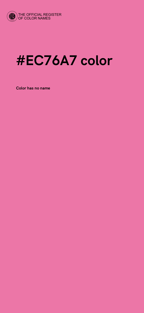 #EC76A7 color image