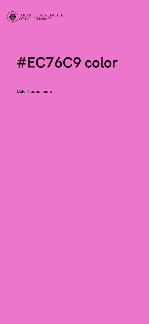 #EC76C9 color image