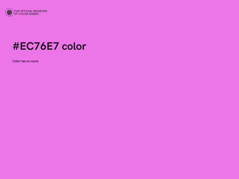 #EC76E7 color image