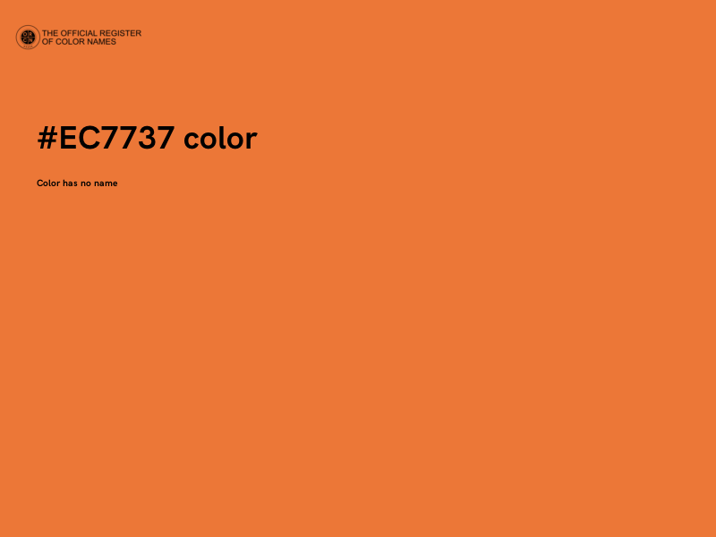 #EC7737 color image