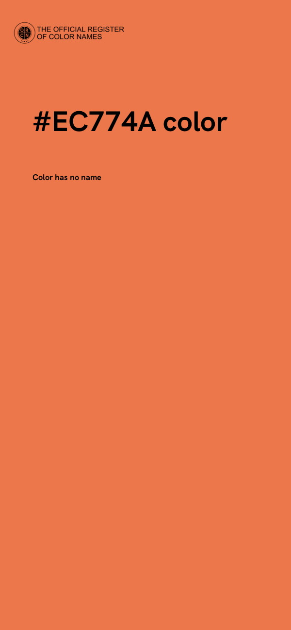 #EC774A color image