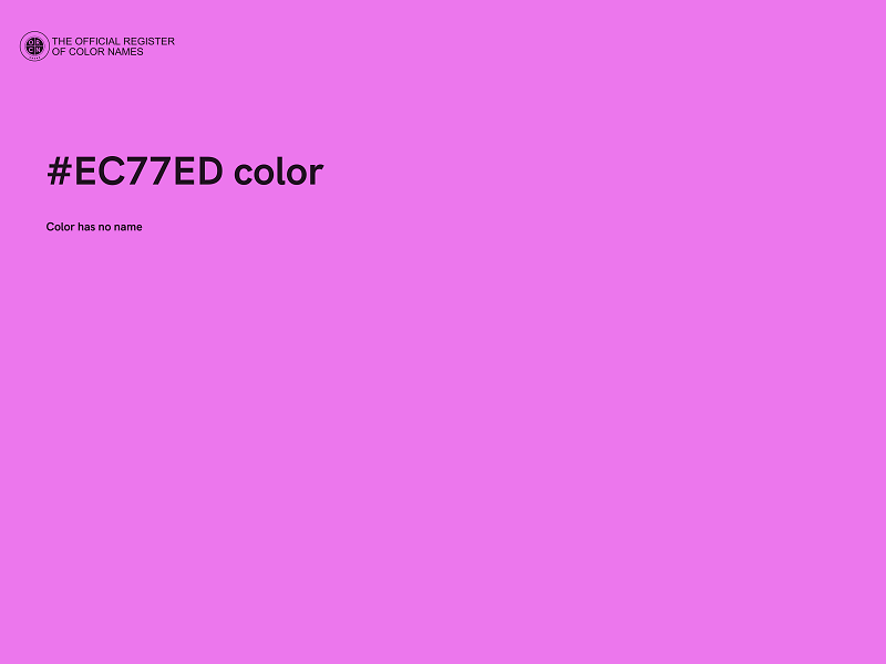 #EC77ED color image