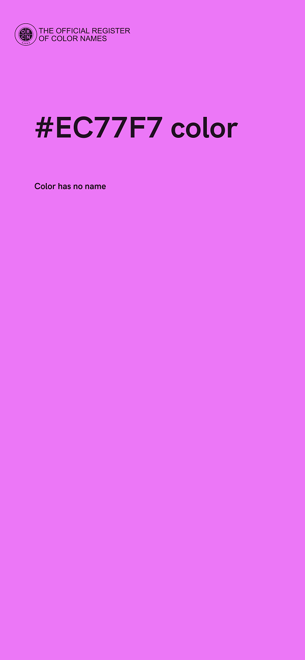 #EC77F7 color image
