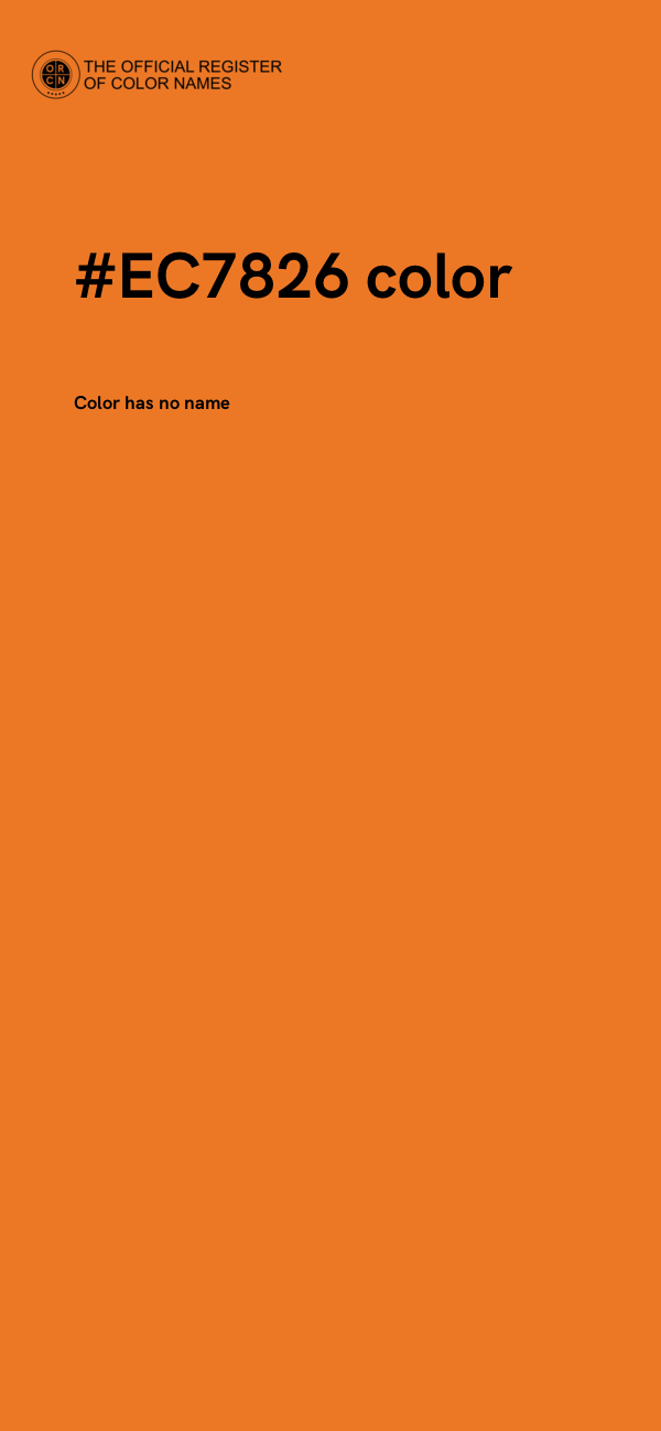 #EC7826 color image