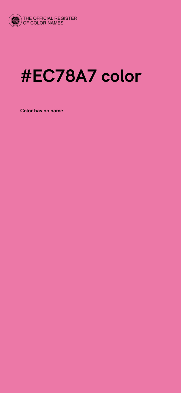 #EC78A7 color image