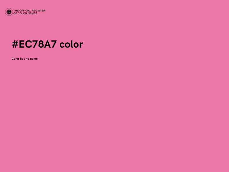 #EC78A7 color image