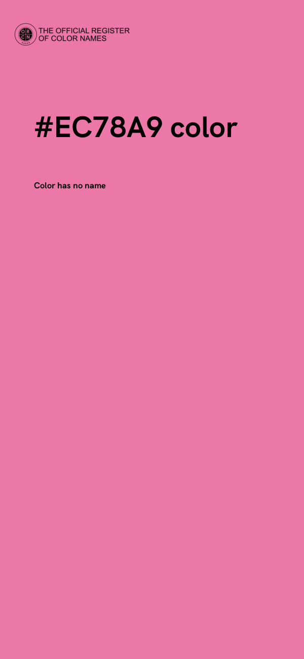 #EC78A9 color image