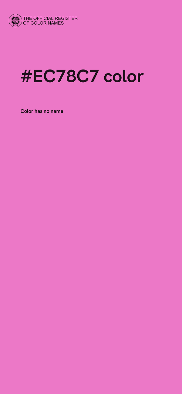 #EC78C7 color image