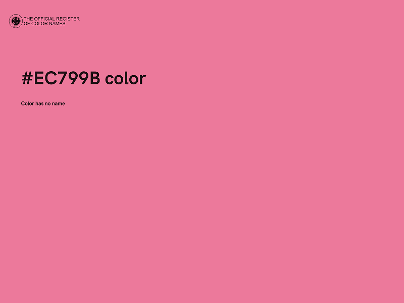#EC799B color image