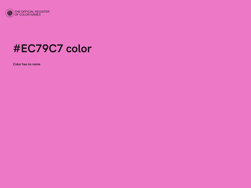 #EC79C7 color image