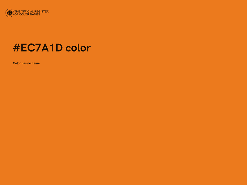 #EC7A1D color image