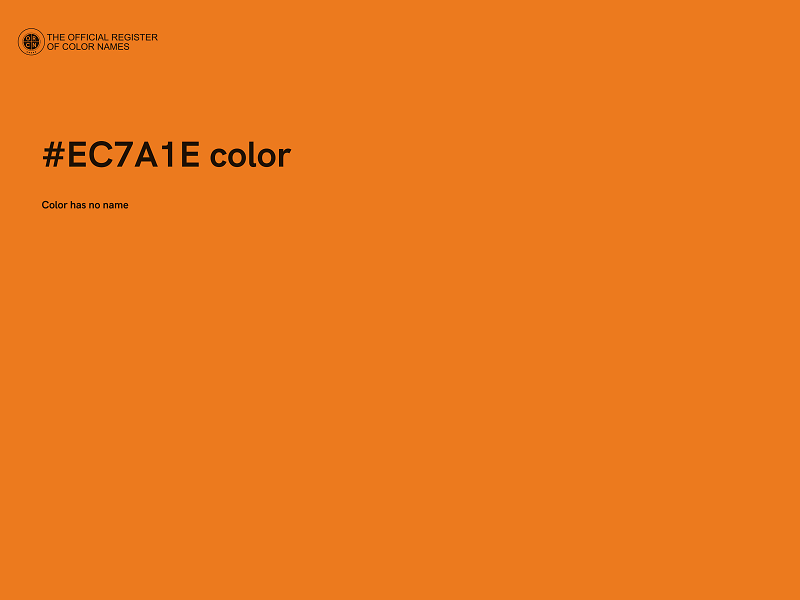 #EC7A1E color image